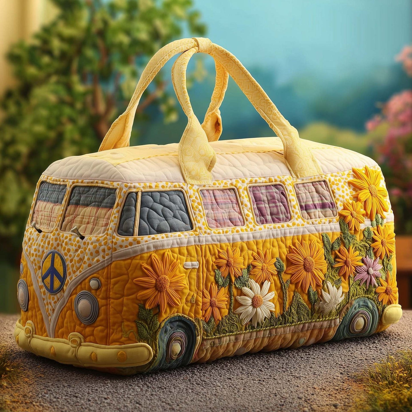 Unisex Bohemian Quilted Weekender Bag
